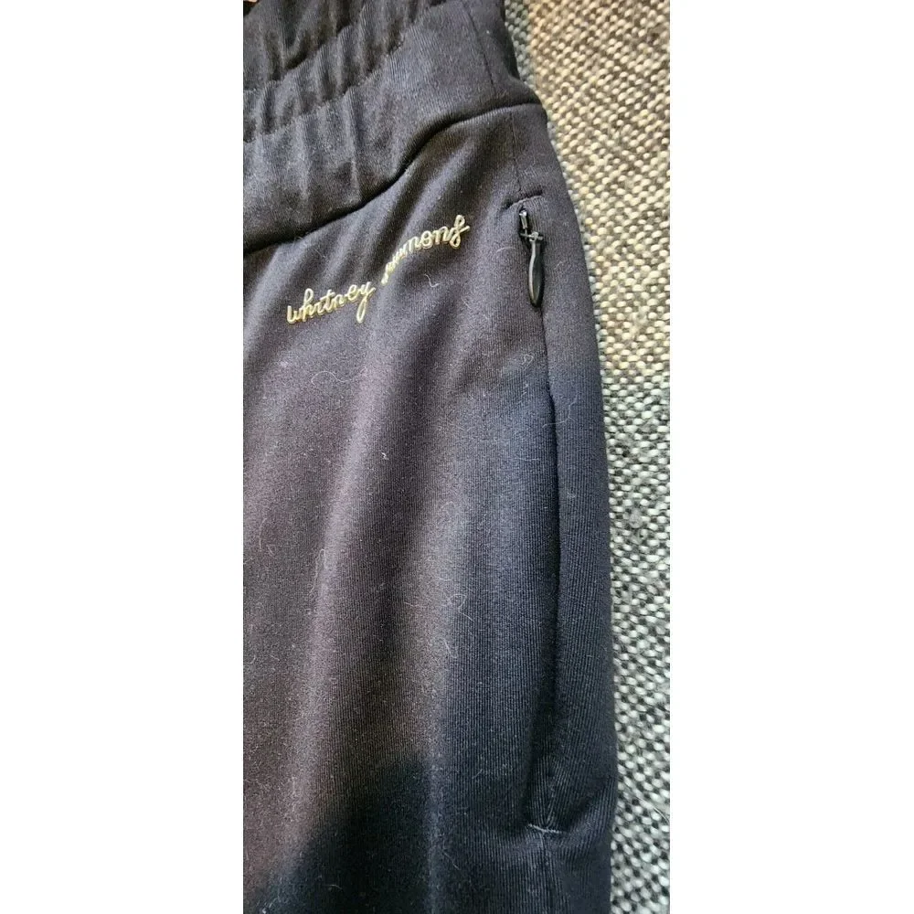 Gymshark X Whitney Summers V2 Black Sweats Ankle Ruching Drawstring XS NEW Joggr